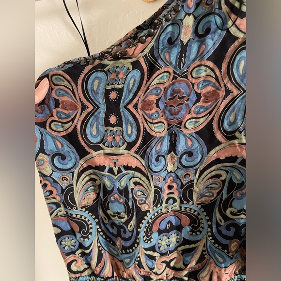 Angie One Shoulder Bohemian Dress Large Kimoni Sleeve Cut Out shoulder - Picture 2 of 8